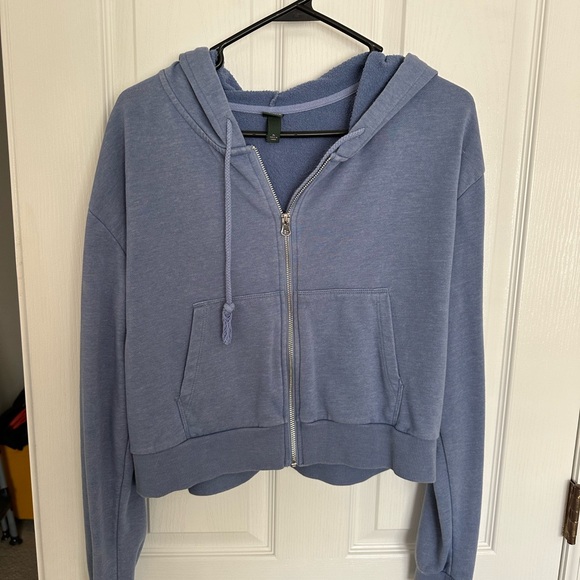 Faded Blue Zip up Jacket - Picture 1 of 3